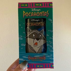 Disney Pocahontas Collectible Burger King Glass - Meeko & Flit
